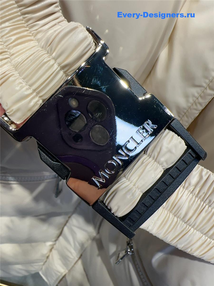 Moncler Bellevue Hooded Down Jacket Women White