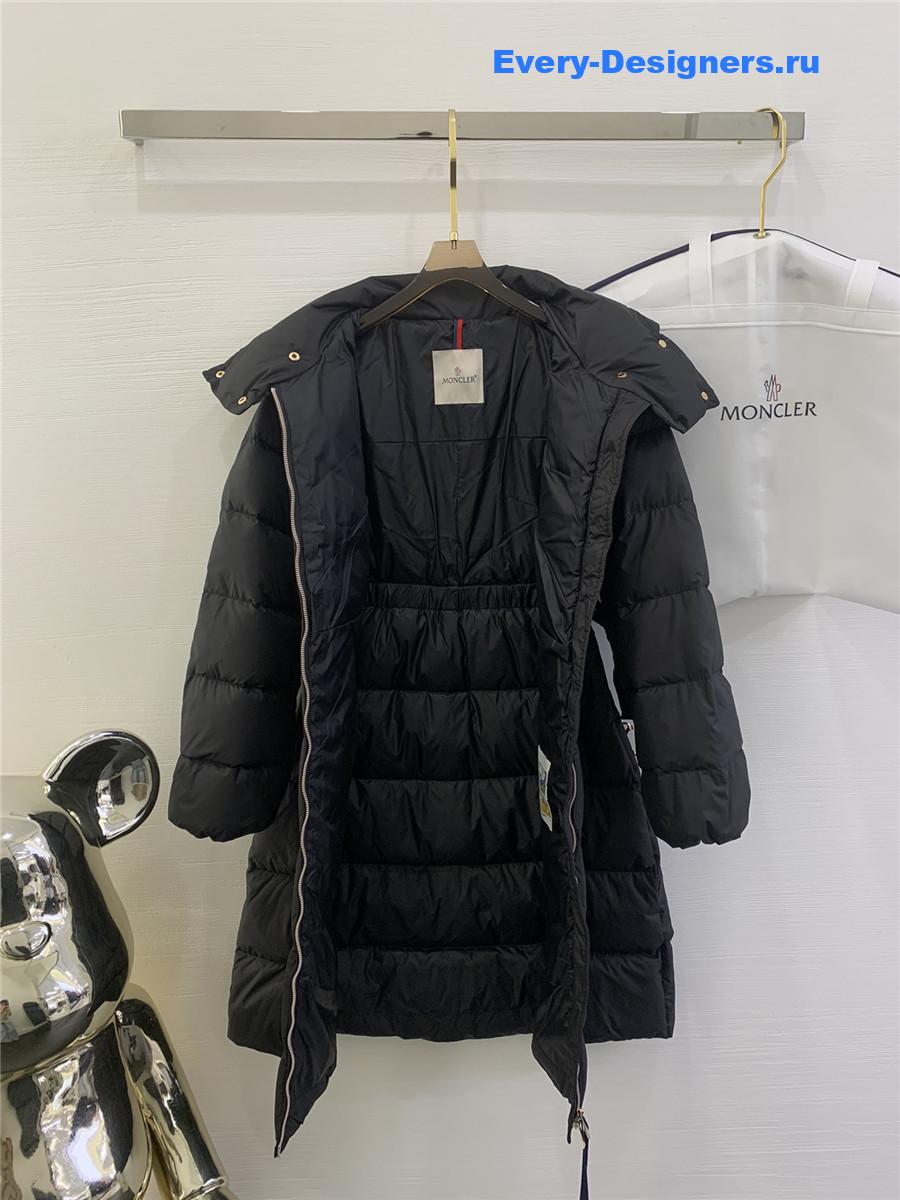 Moncler Women Brou Belted Down Coat in Black