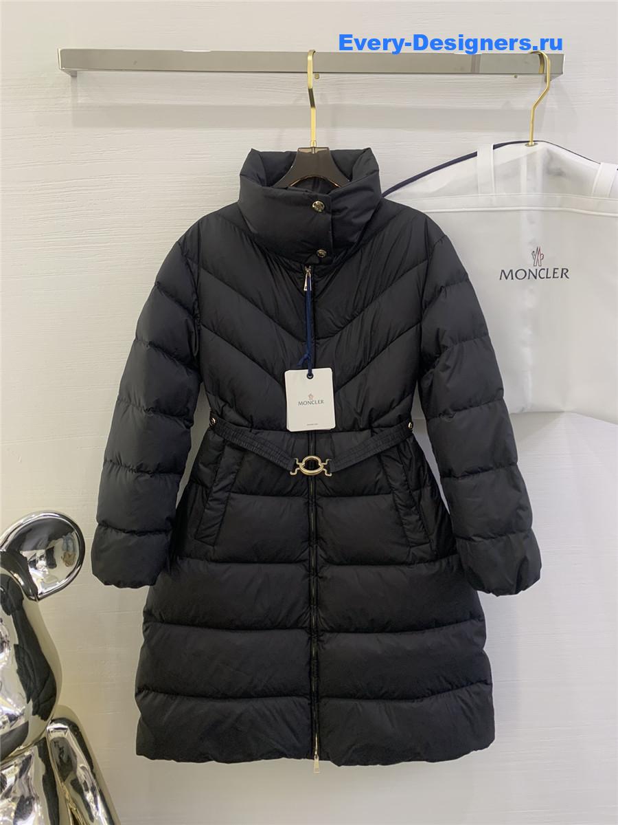 Moncler Women Brou Belted Down Coat in Black