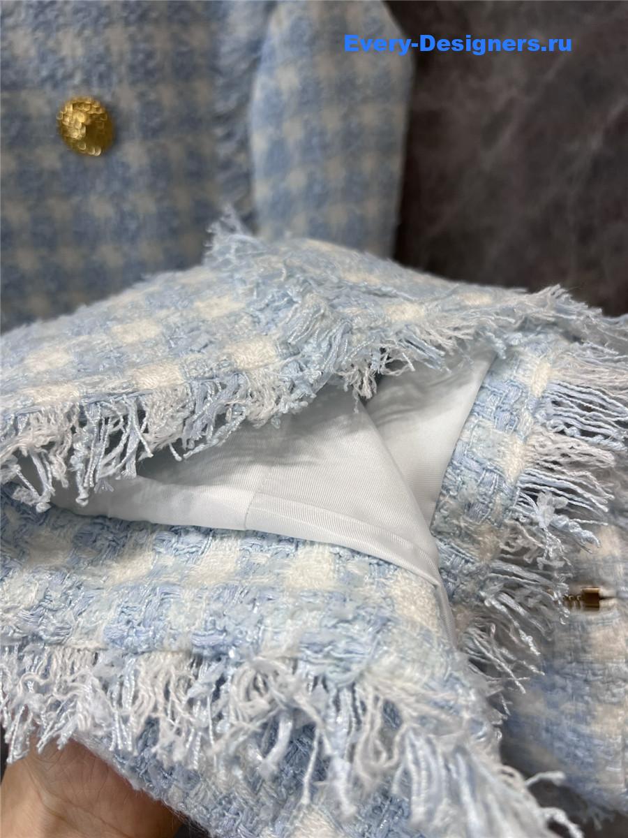 Balmain Sleeveless Tweed Dress