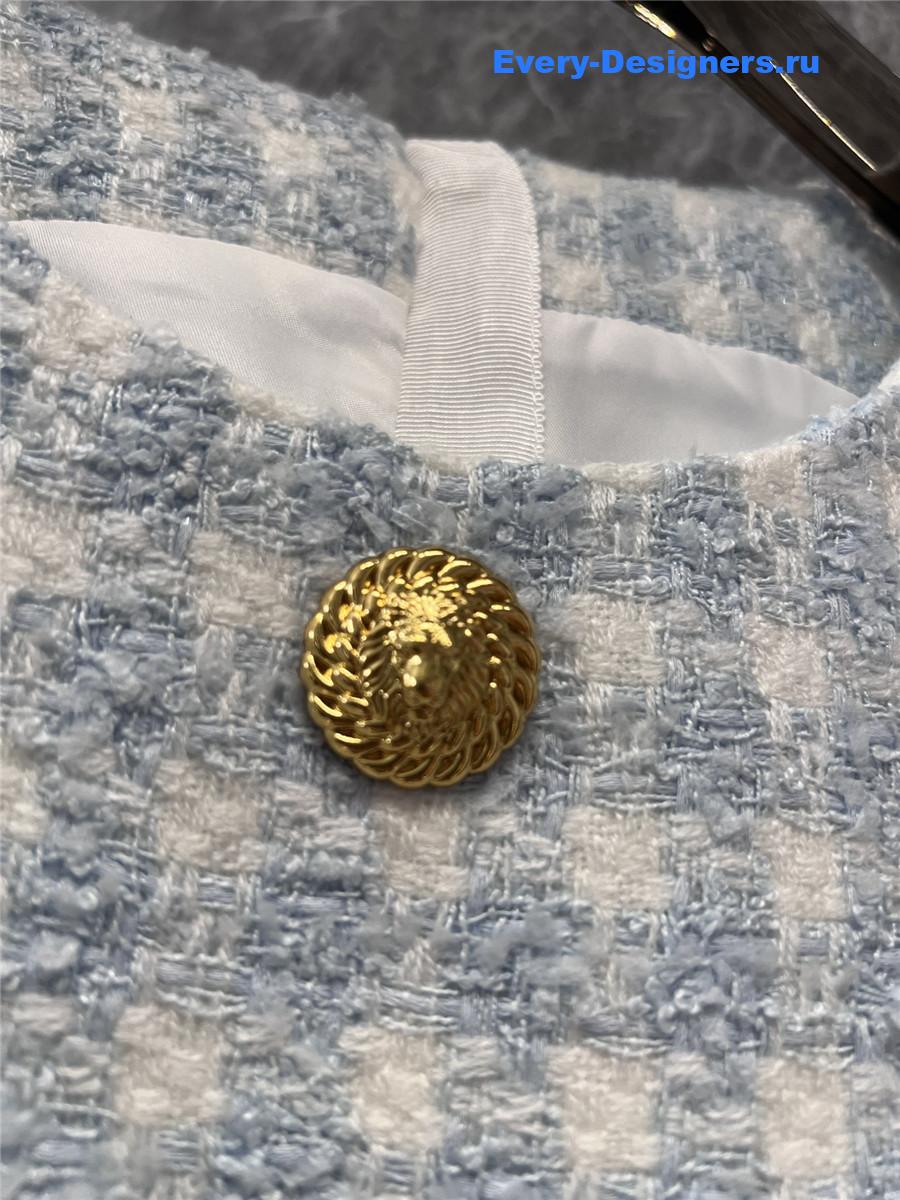 Balmain Sleeveless Tweed Dress