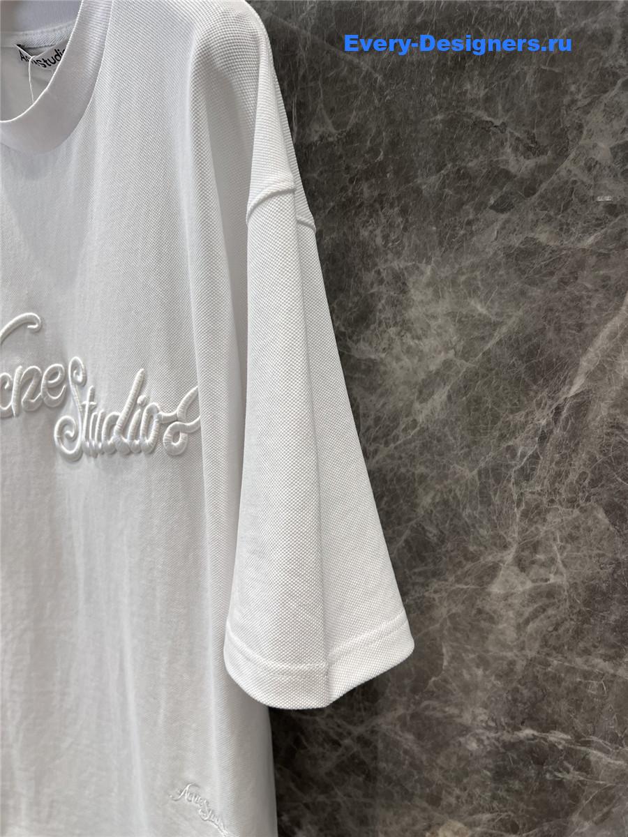 Acne Studios White Relaxed Fit Logo T-shirt