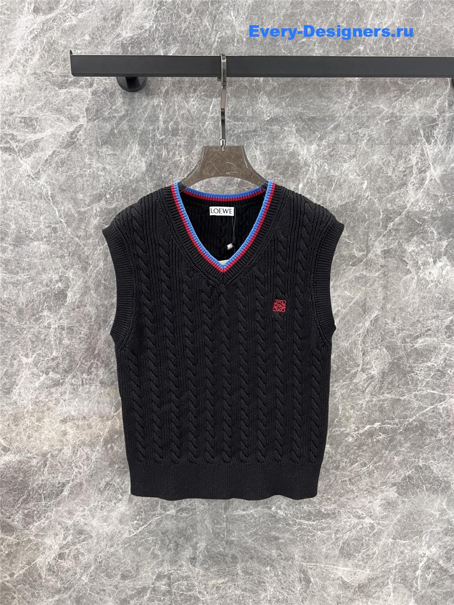 L0ew* black cotton vest