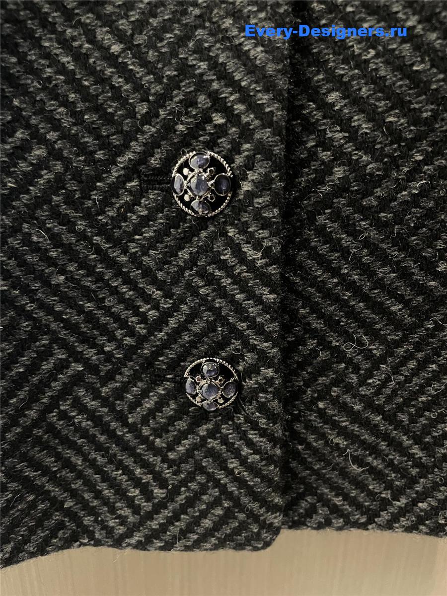 Ch**el button grey twill vest