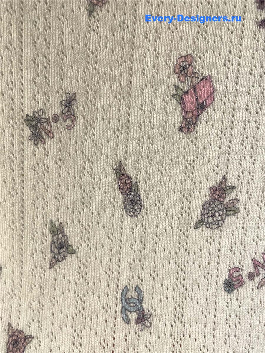 Ch**el butterfly print long sleeve top