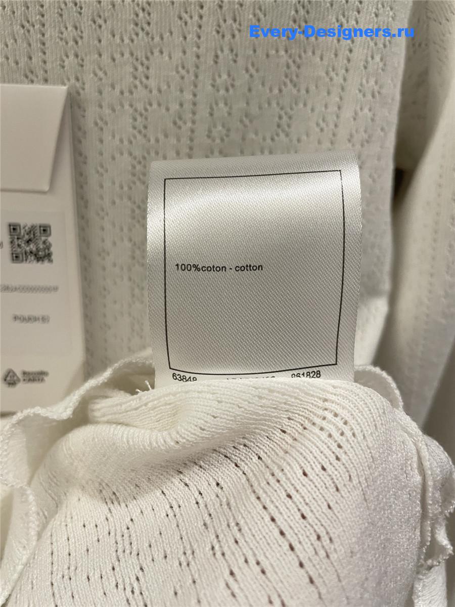 Ch**el butterfly print long sleeve top white