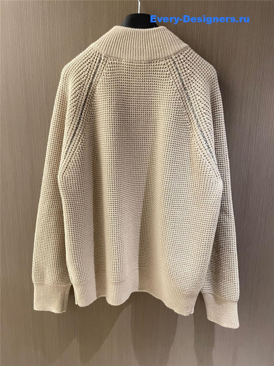 D10r cd zip collar sweater