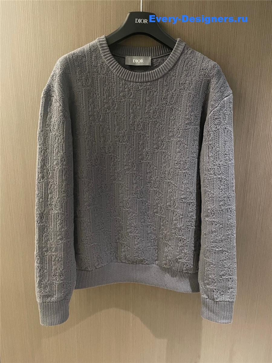 D10r oblique sweater gray
