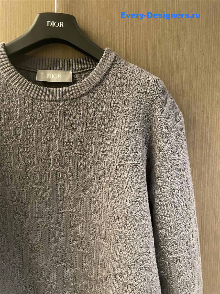 D10r oblique sweater gray