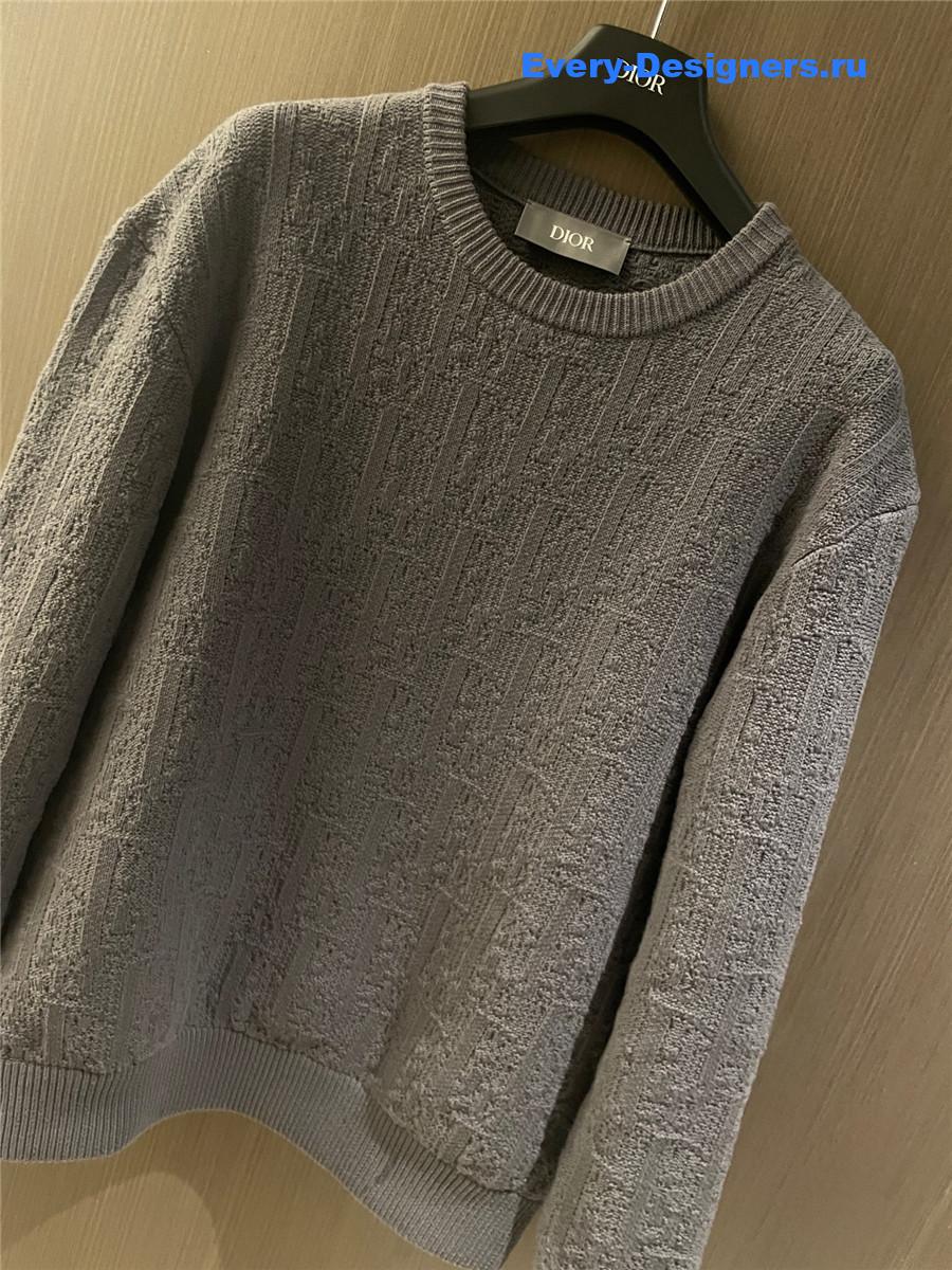 D10r oblique sweater gray
