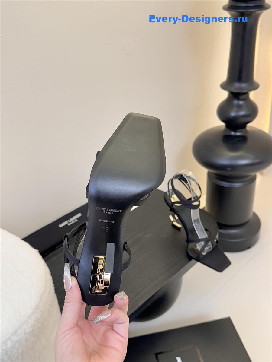 Sa1nt Lau*nt opyum leather sandals black