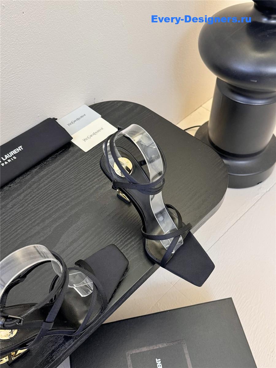 Sa1nt Lau*nt opyum leather sandals black