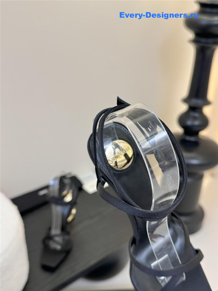 Sa1nt Lau*nt opyum leather sandals black