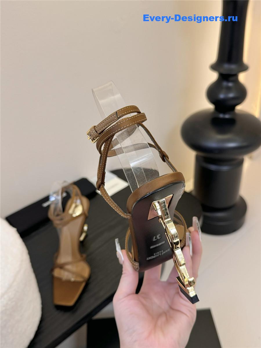 Sa1nt Lau*nt opyum leather sandals brown