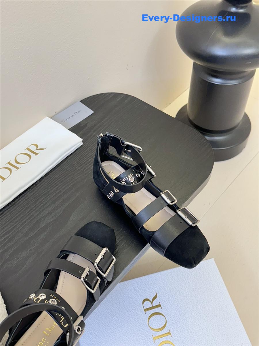 D10r punk ballet flat black