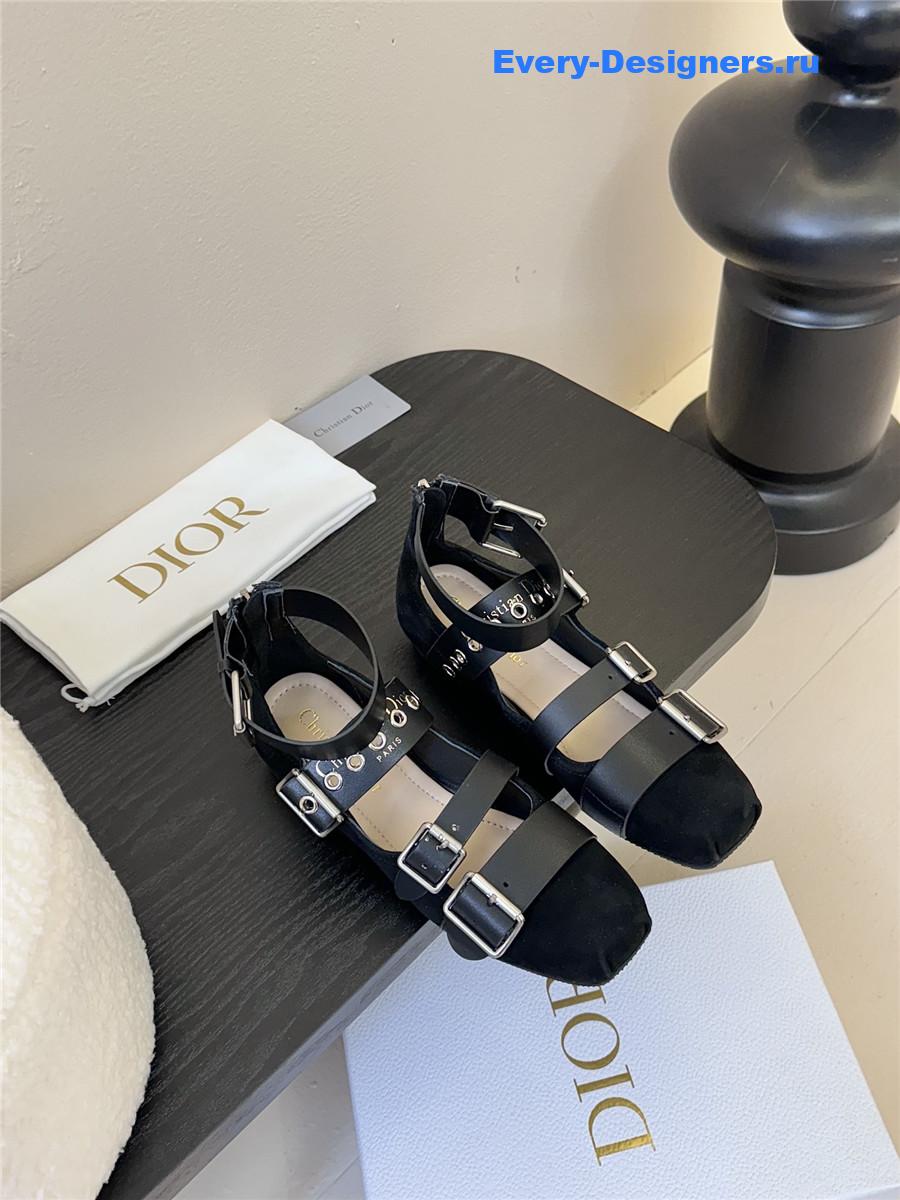 D10r punk ballet flat black