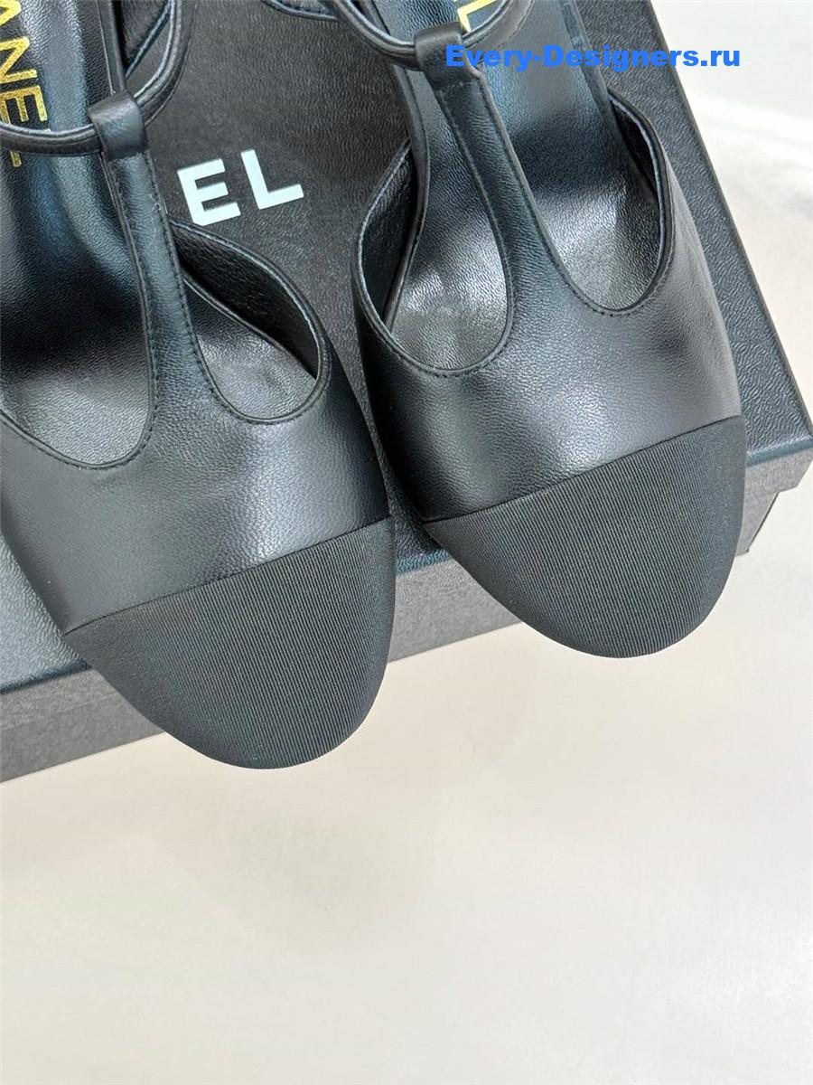 Ch**el t-strap lambskin high heel sandals