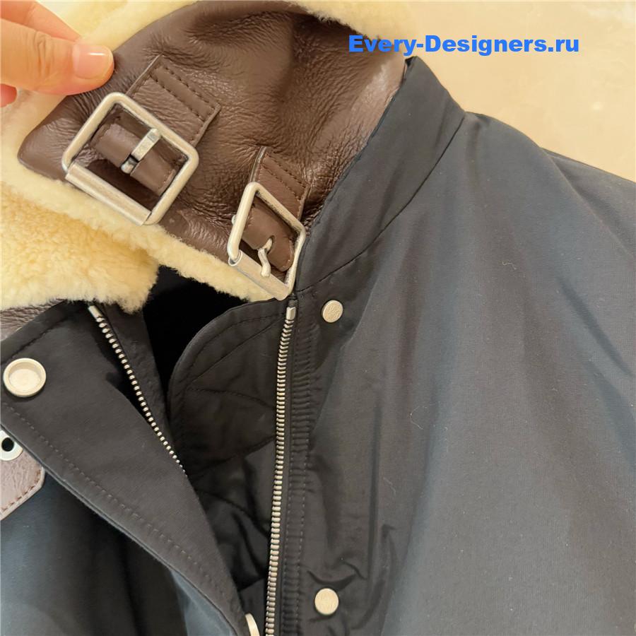 L0ew* shearling collar puffer vest