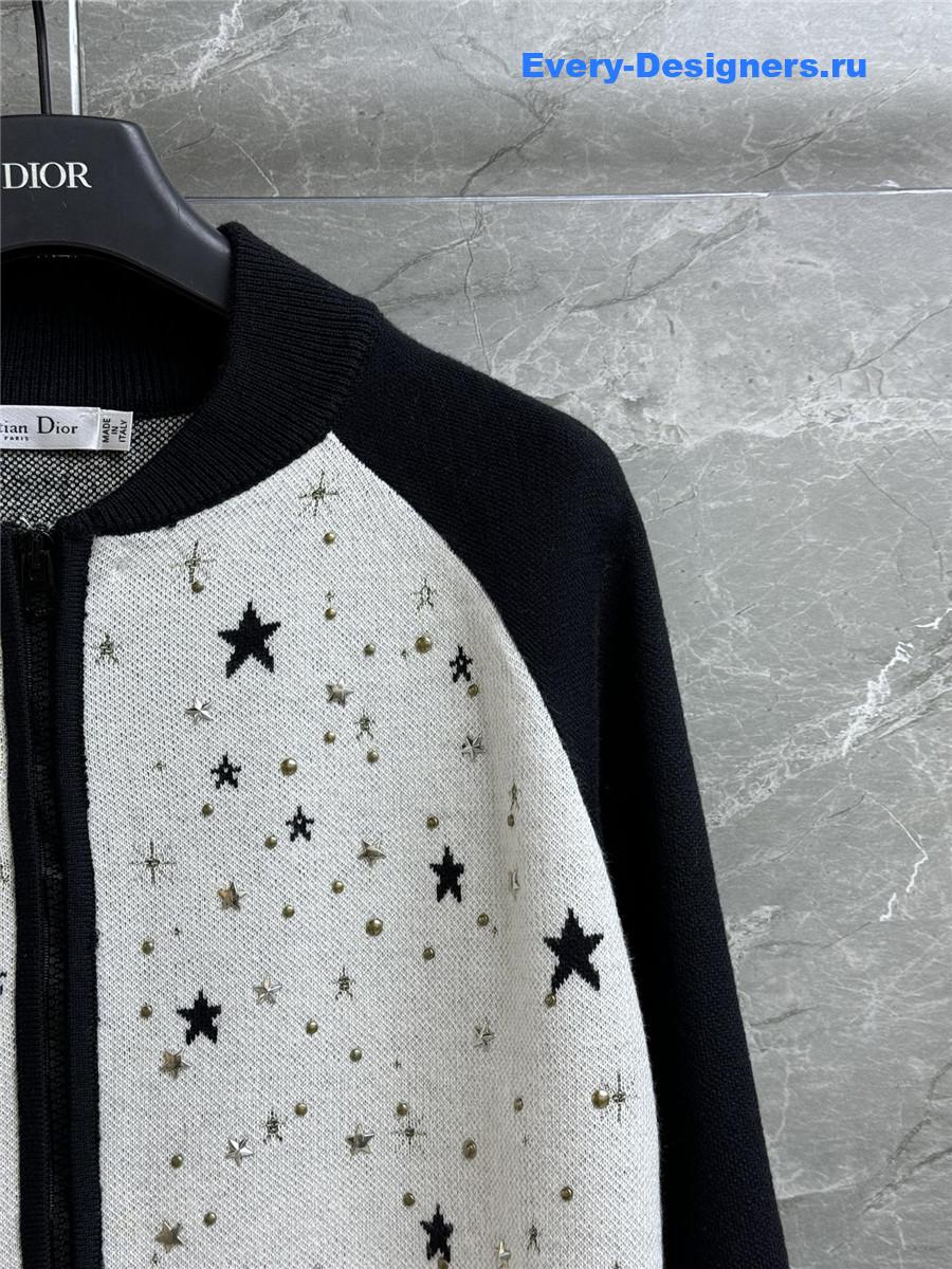 D10r star embroidered cardigan