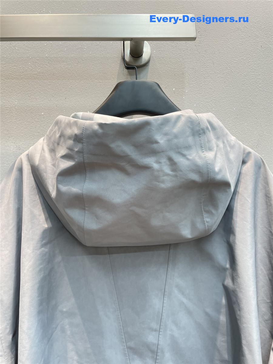Miu Miu Technical Canvas Jacket in Grey