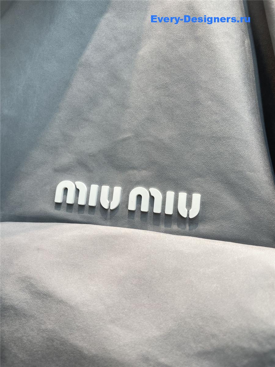 Miu Miu Technical Canvas Jacket in Grey