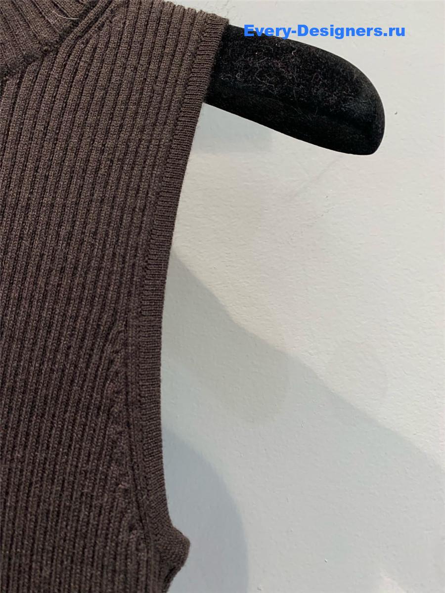 Miu Miu Ribbed Knit Wool Turtleneck Top