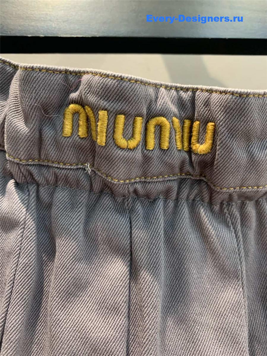 Miu Miu Cotton Denim Skirt