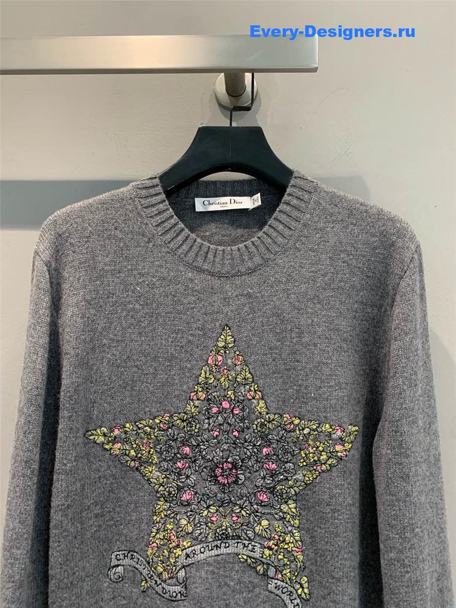 D10r star embroidered cashmere sweater