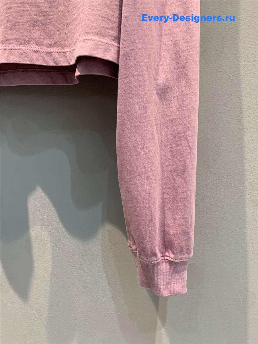 Miu Miu Logo Pink Long Sleeve Top