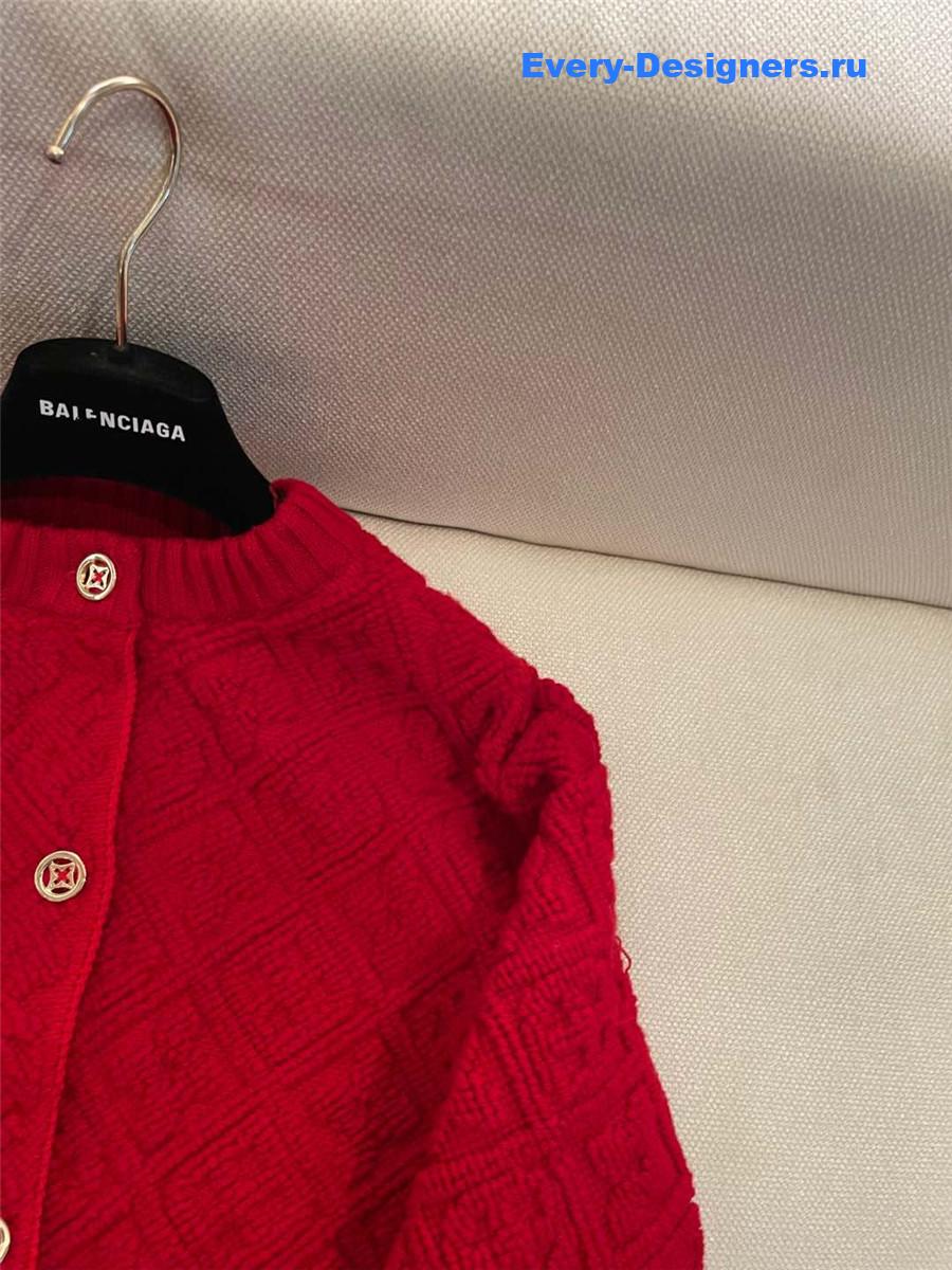 l0vis Vvtt0n women monogram short cardigan red