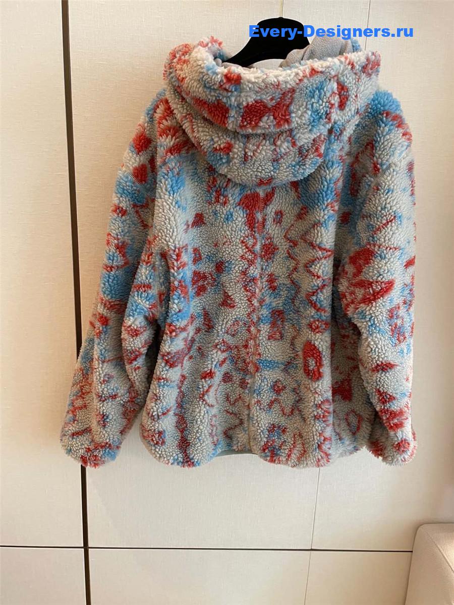 Ch**el camouflage fleece jacket