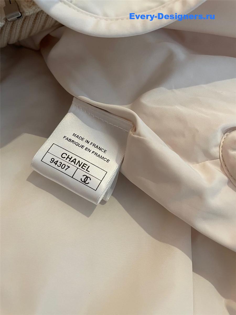 Ch**el knitted stand collar zipper cotton jacket