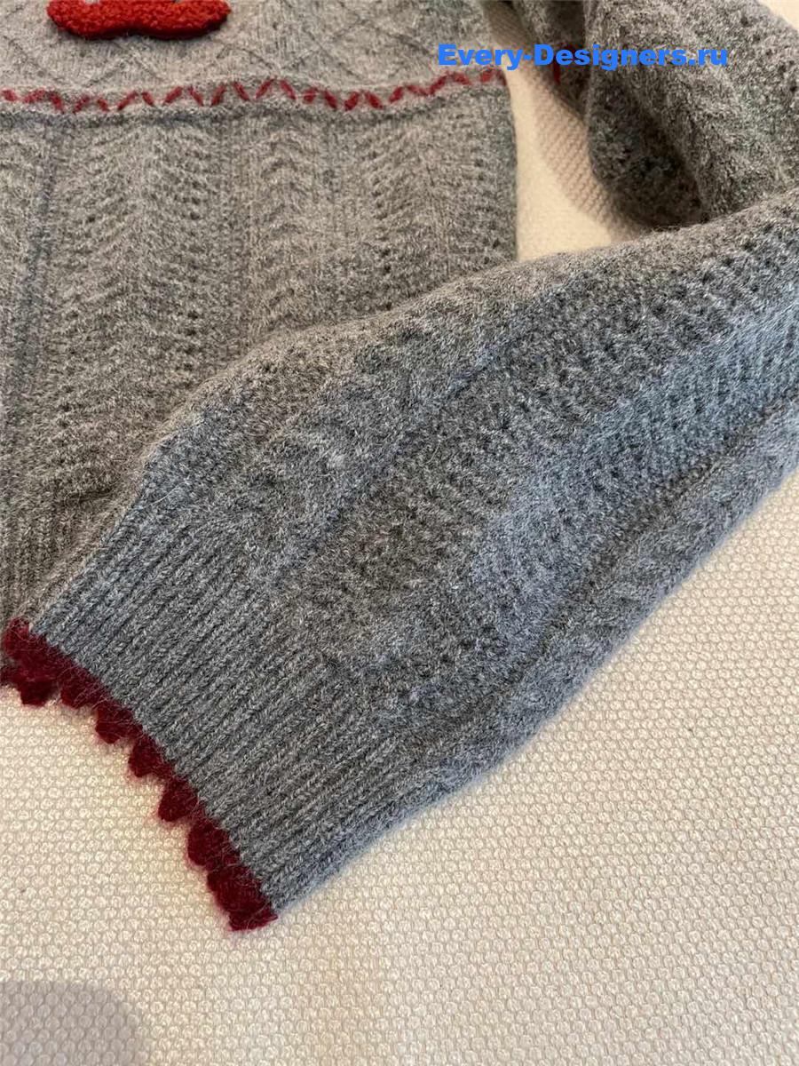 Ch**el crew neck knitted cardigan