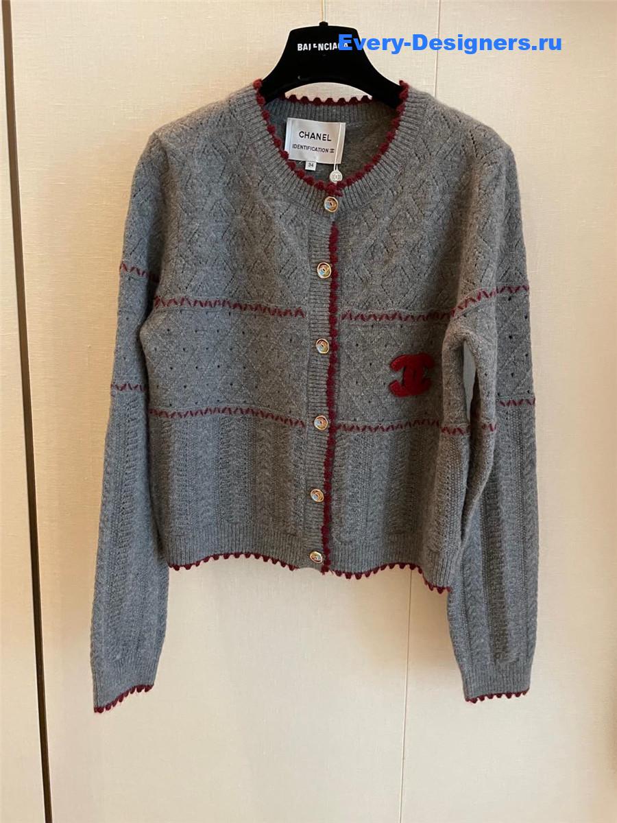 Ch**el crew neck knitted cardigan