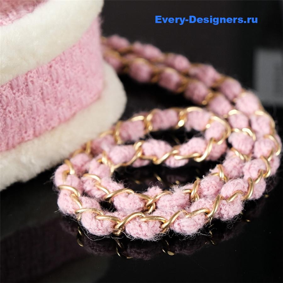 Ch**el tweed shearling shoulder bag