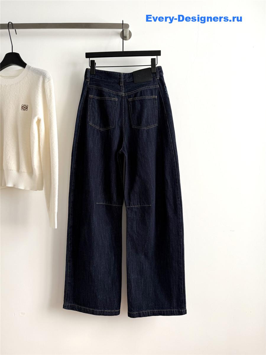 L0ew* high-rise barrel-leg jeans