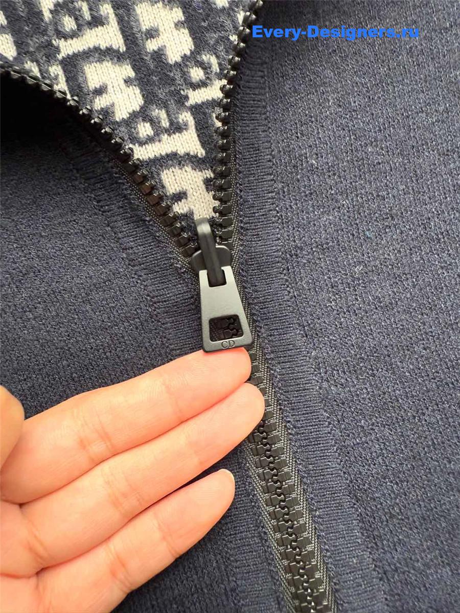 D10r oblique hooded cashmere cardigan