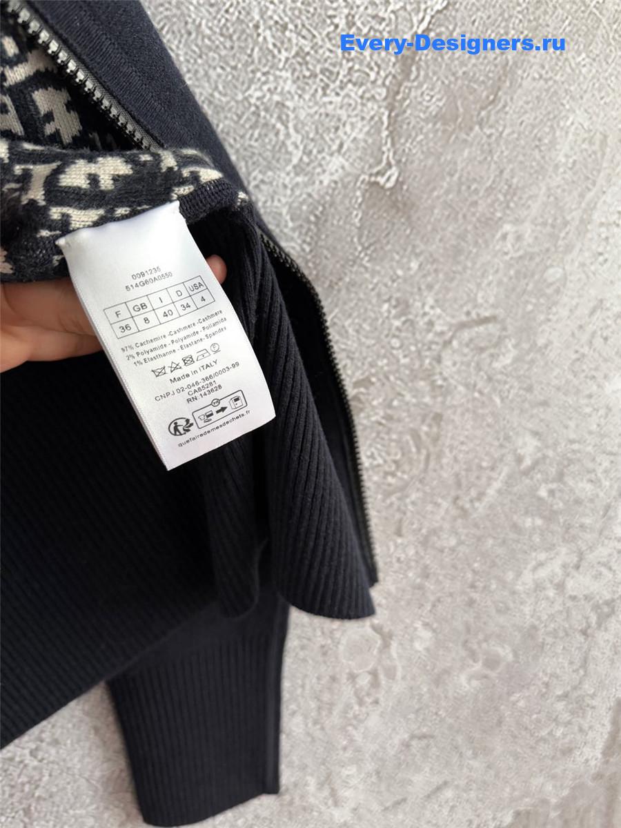 D10r oblique hooded cashmere cardigan