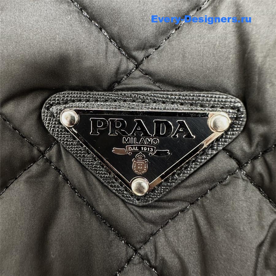 Pra*a quilted belted waist trench coat