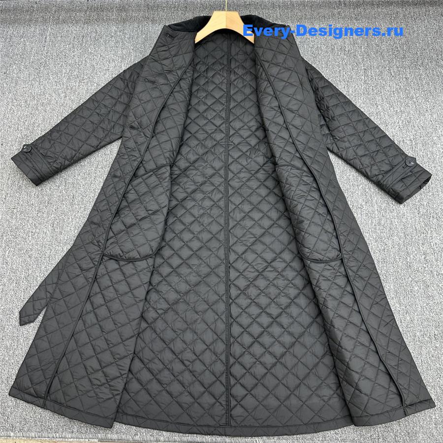Pra*a quilted belted waist trench coat