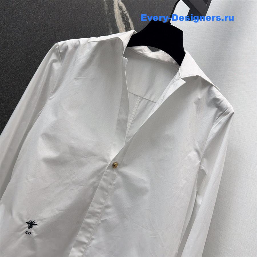 D10r white bee embroidered shirt
