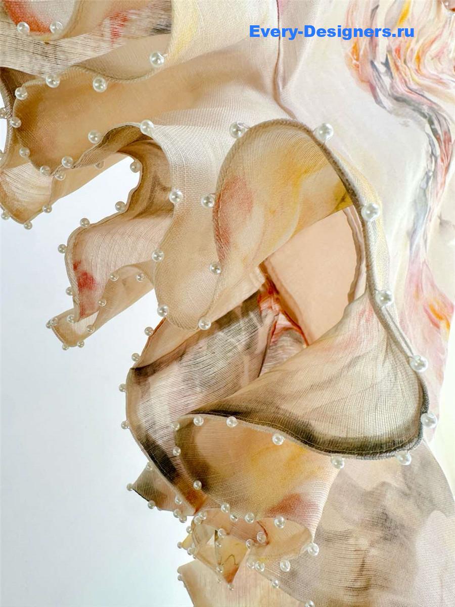 Zimm Crush Pink Floral Midi Dress