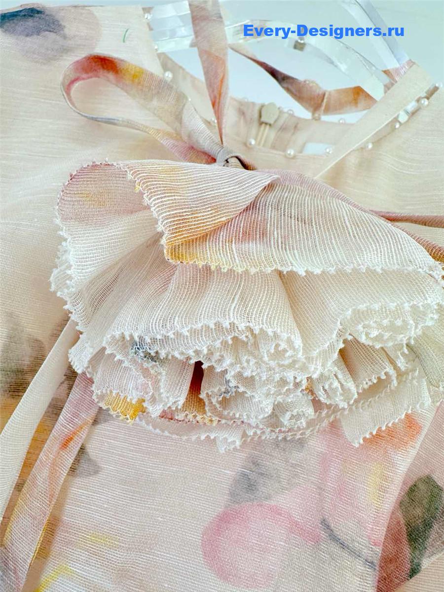 Zimm Crush Pink Floral Midi Dress