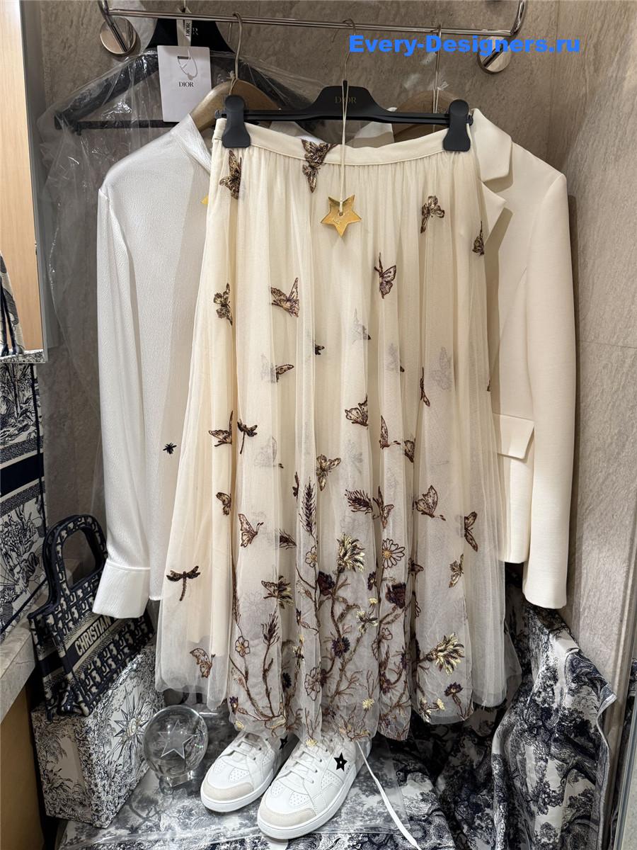 D10r women’s embroidery pleated skirt