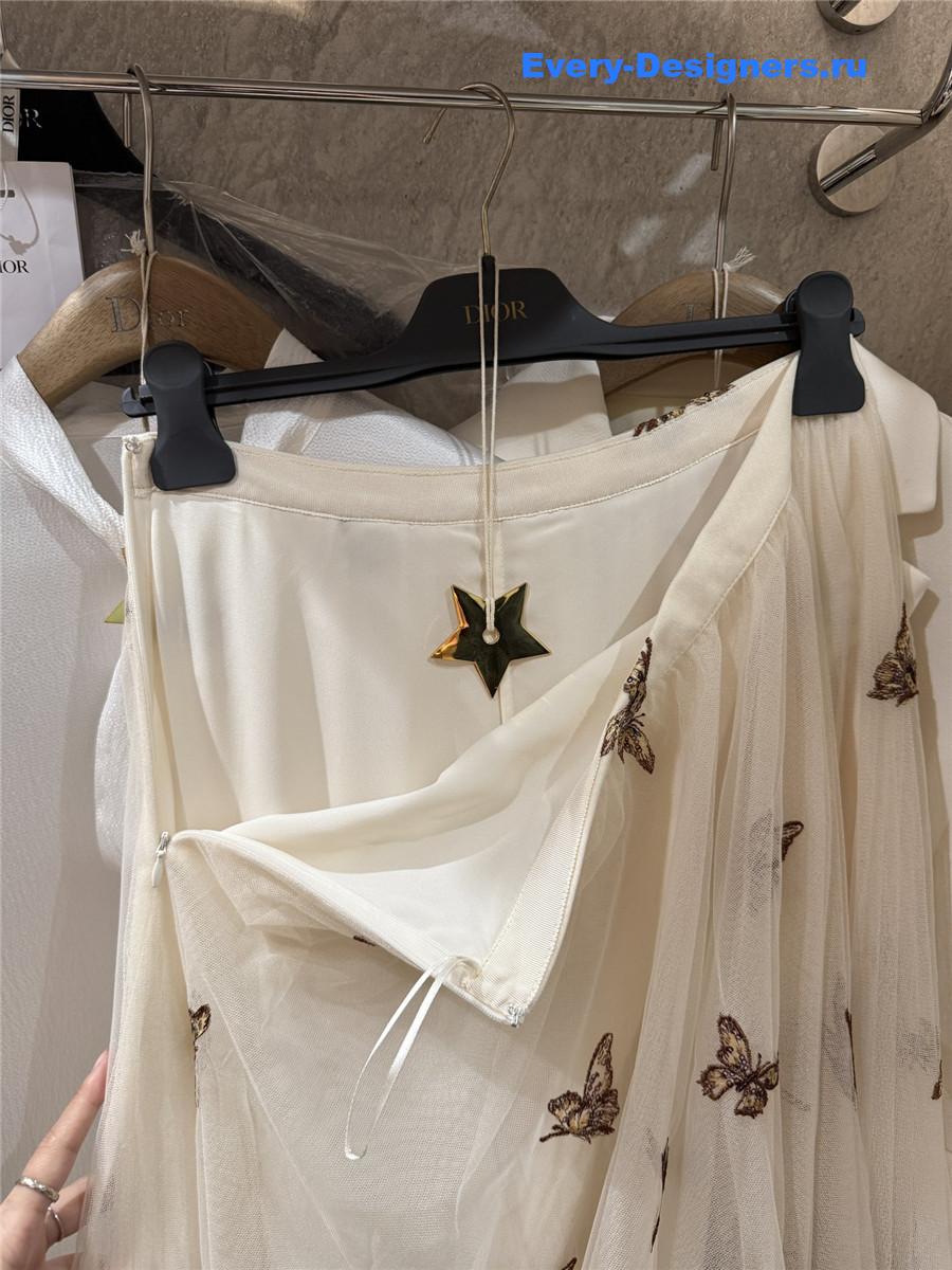 D10r women’s embroidery pleated skirt