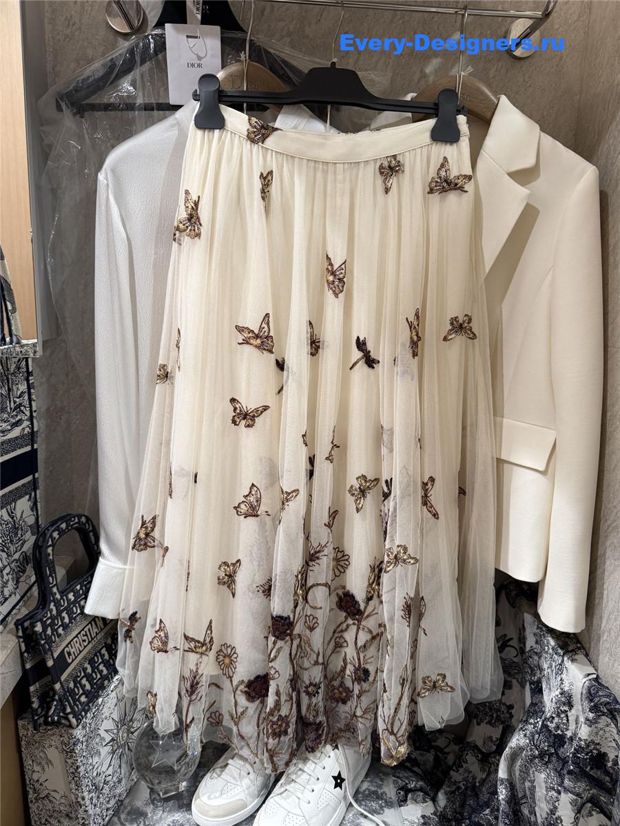 D10r women’s embroidery pleated skirt