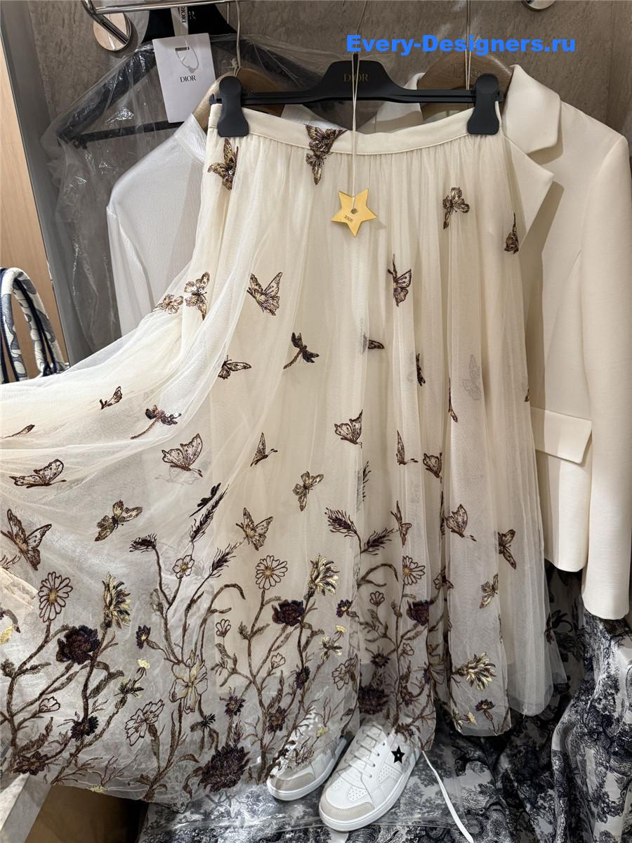 D10r women’s embroidery pleated skirt