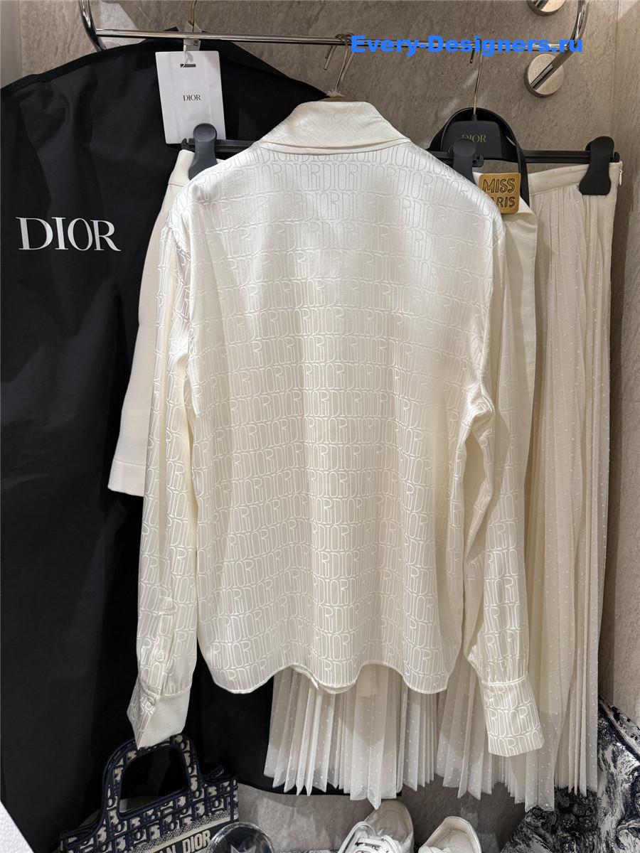 D10r cd silk jacquard ribbon shirt