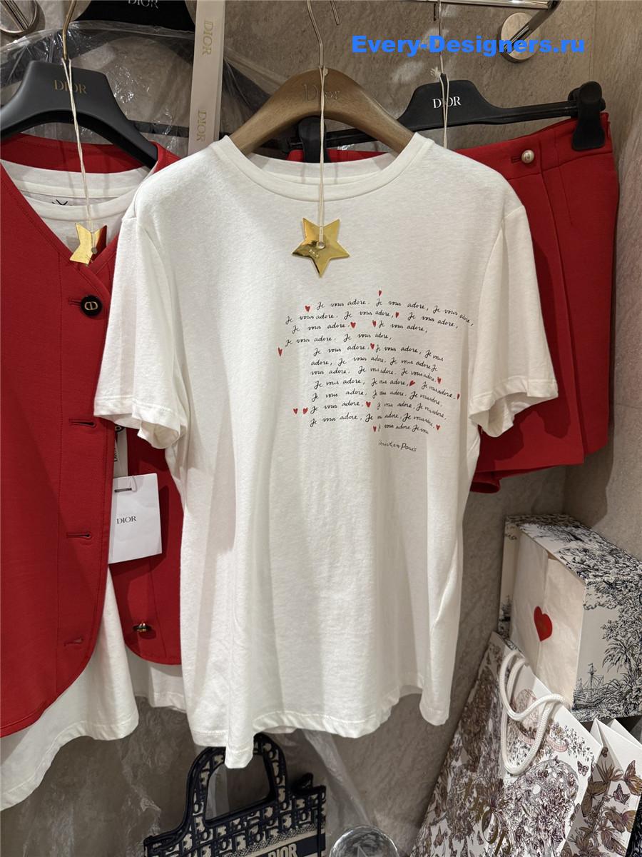 D10r amour embroidered t-shirt