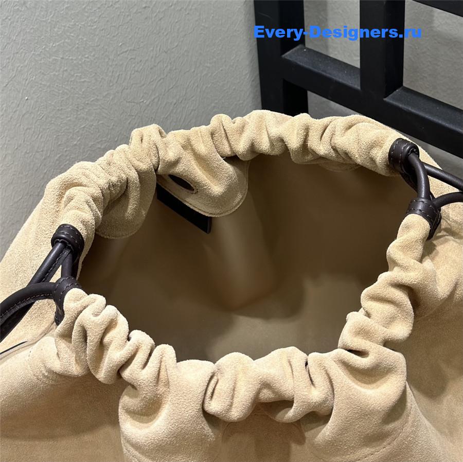 L0ew* large flamenco purse in suede calfskin